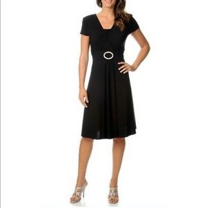 Dressbarn Black Dress with Crystal Accent, Size 4